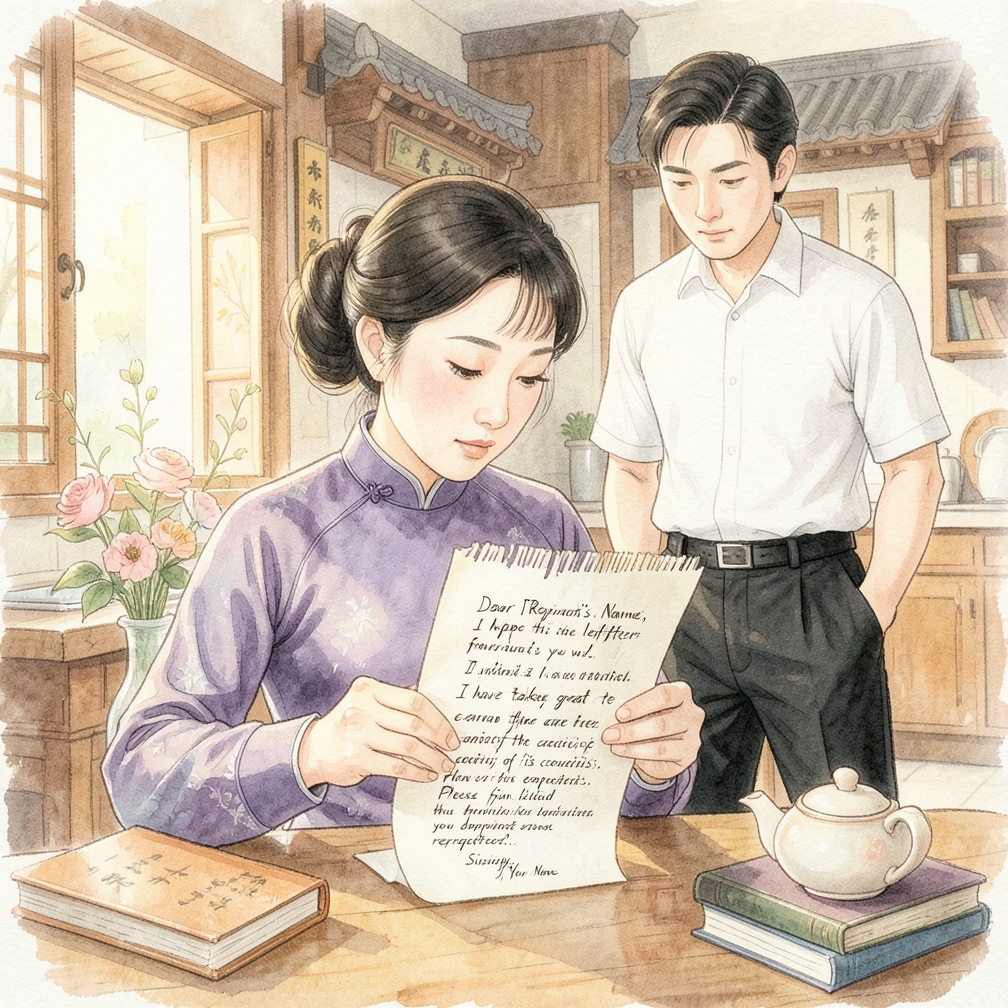 仔细校对信件