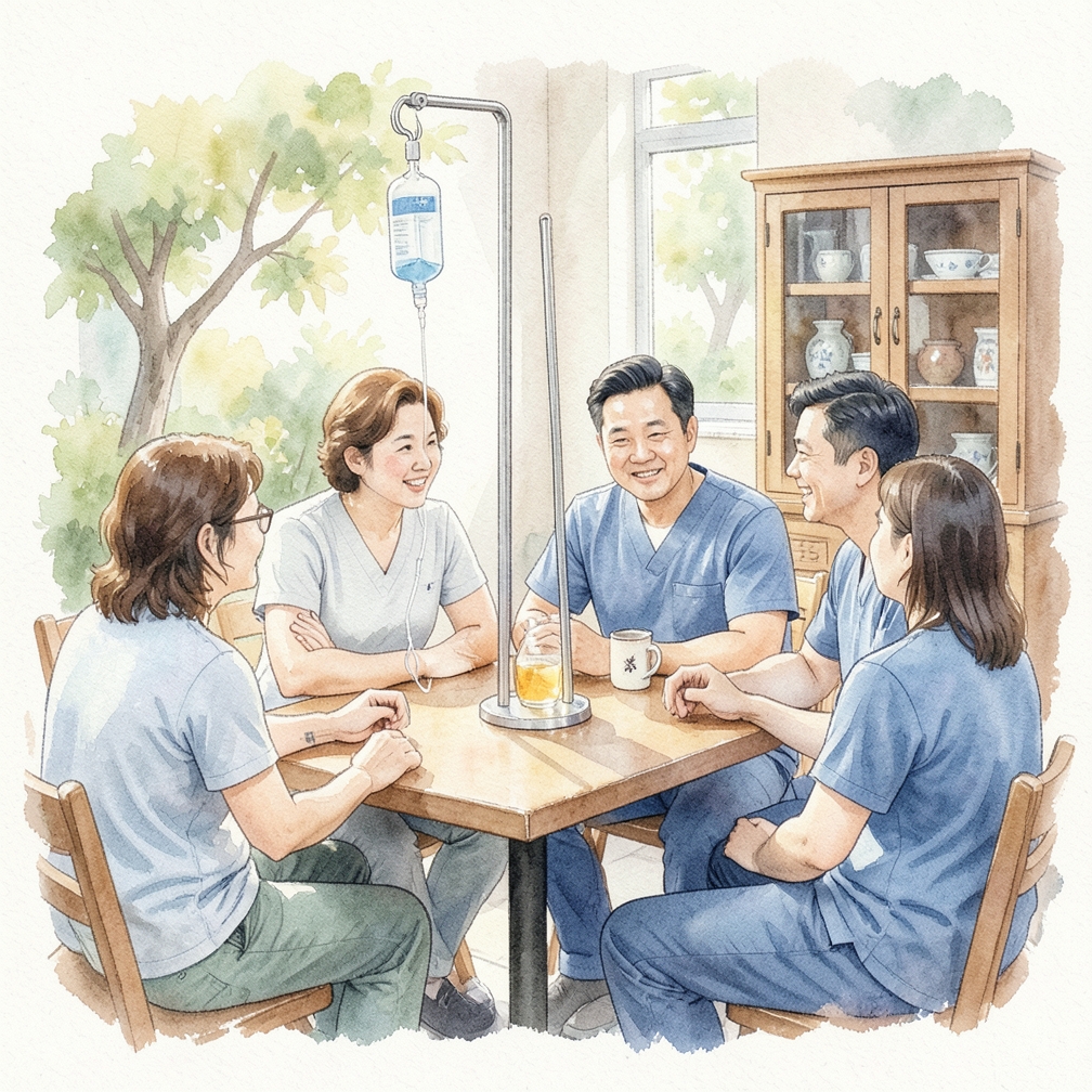确保有静脉输液架