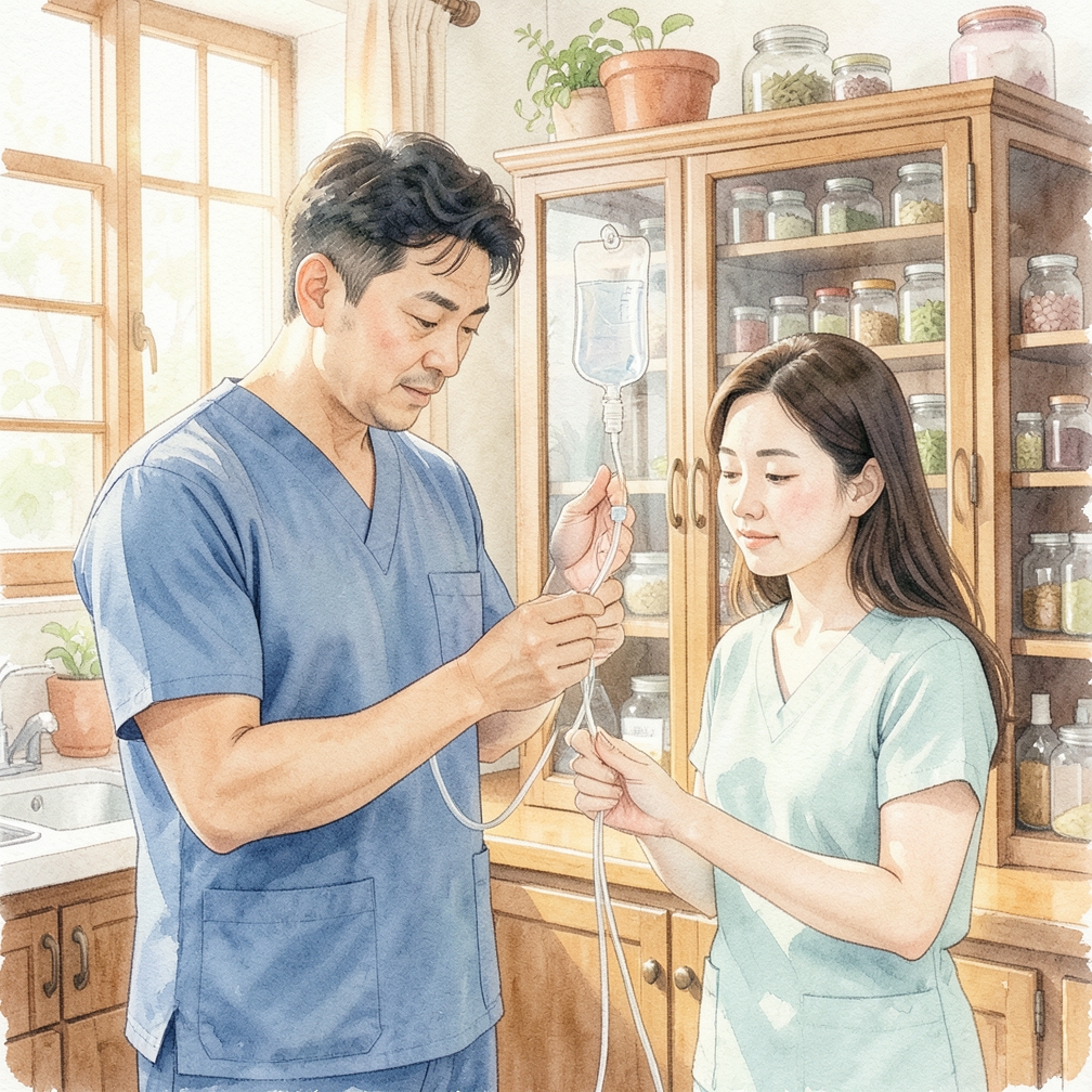 检查输液套装的完整性