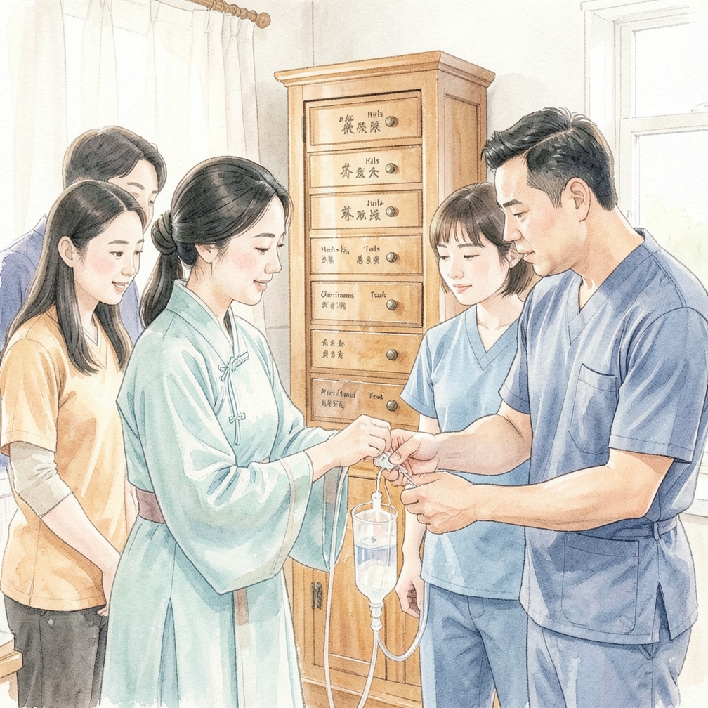 结束输液