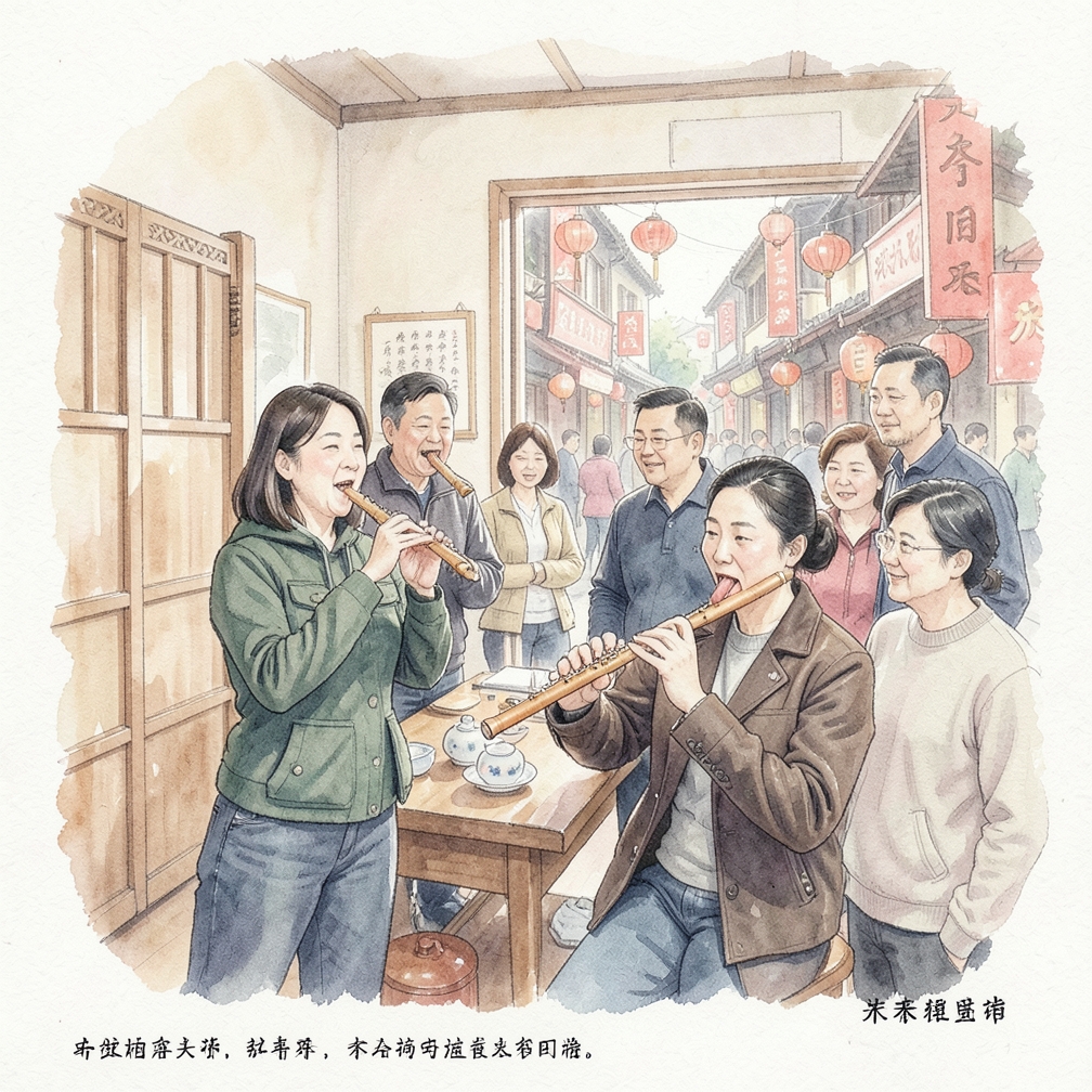 在吹气时用舌头轻触上牙后方的隆起部分以发出声音
