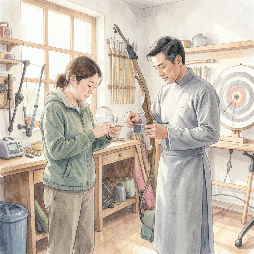 如何逐步调整复合弓