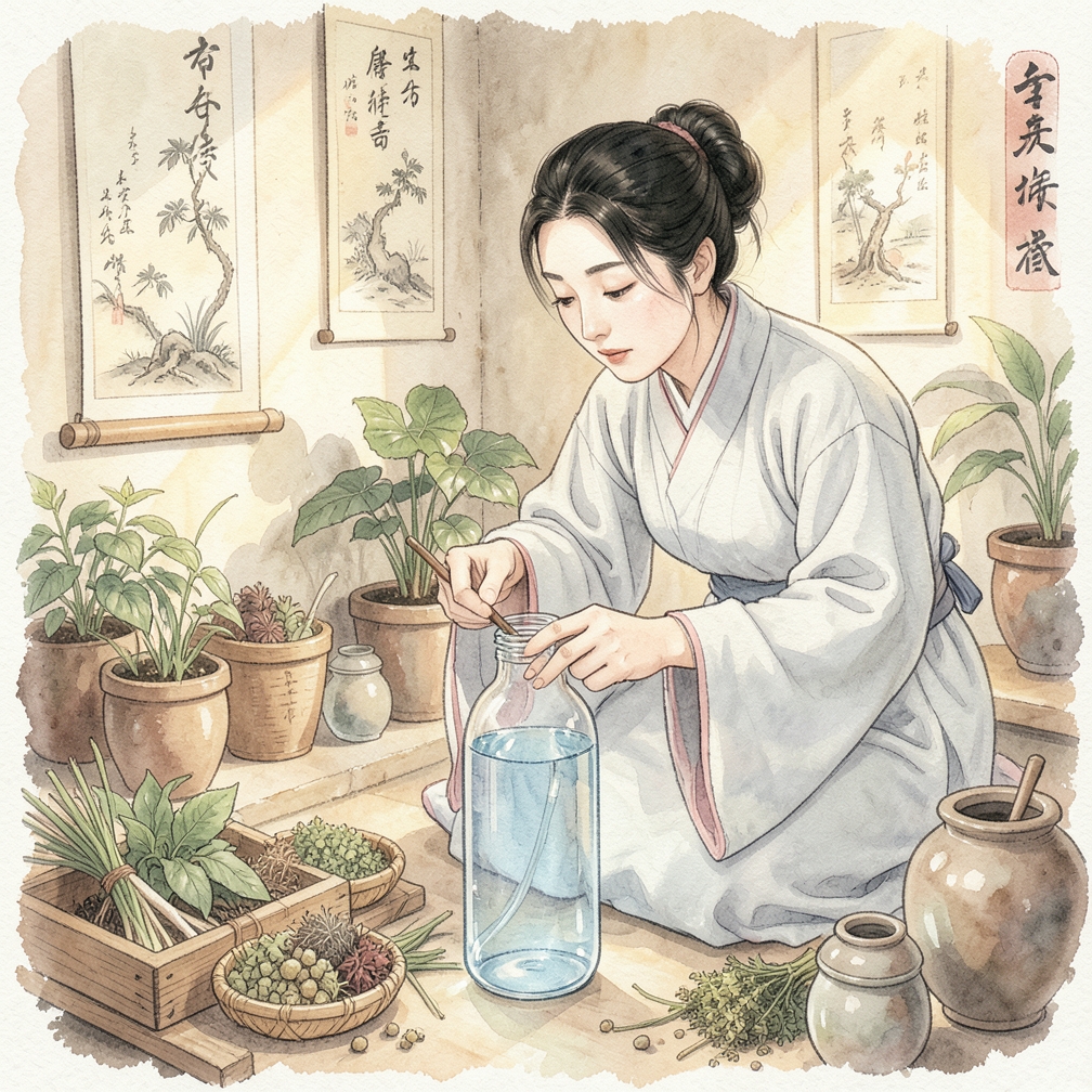 檢查兔子的飲水設備