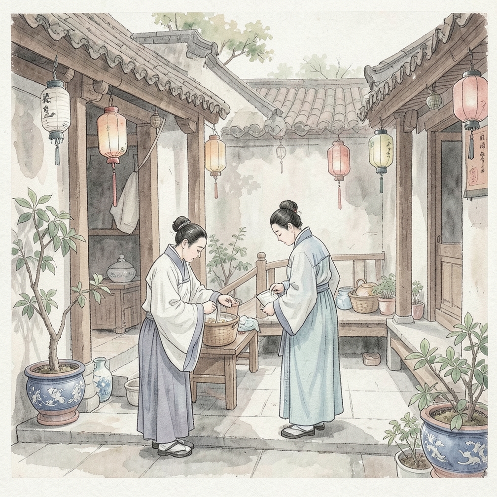 佩戴防尘口罩和护目镜进行清理