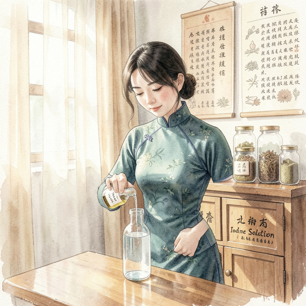 製備盧戈氏碘溶液作為藥物使用