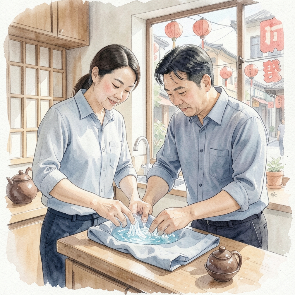 使用冷水洗涤