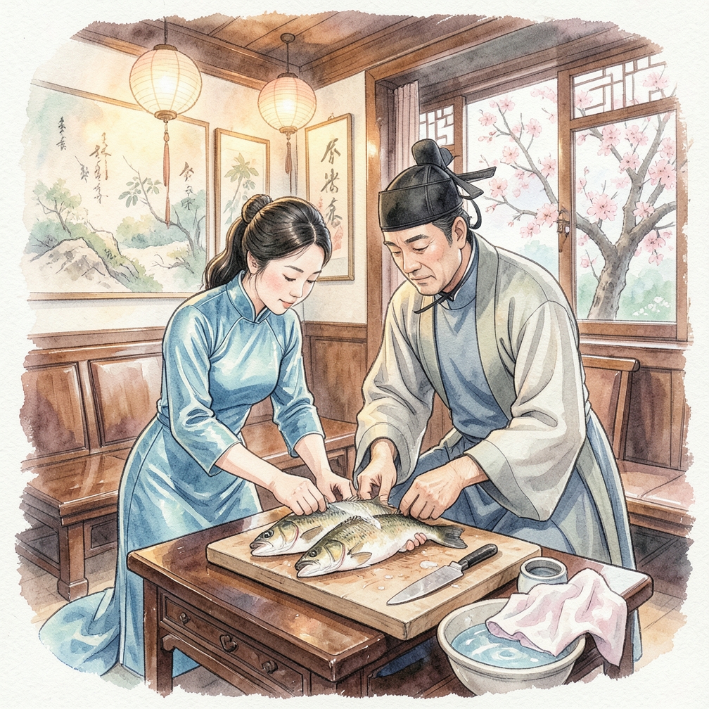 如何逐步处理捕获的鲈鱼