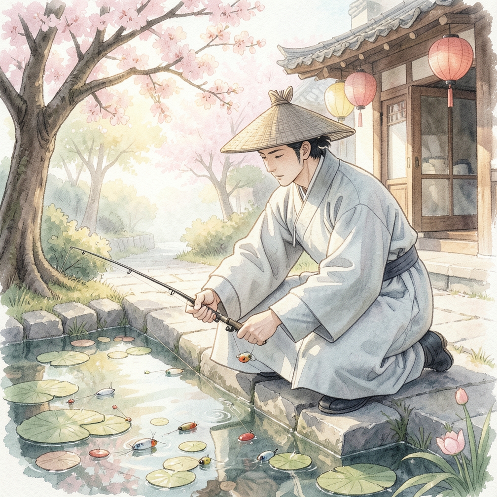 使用水面誘餌在淺水區釣魚