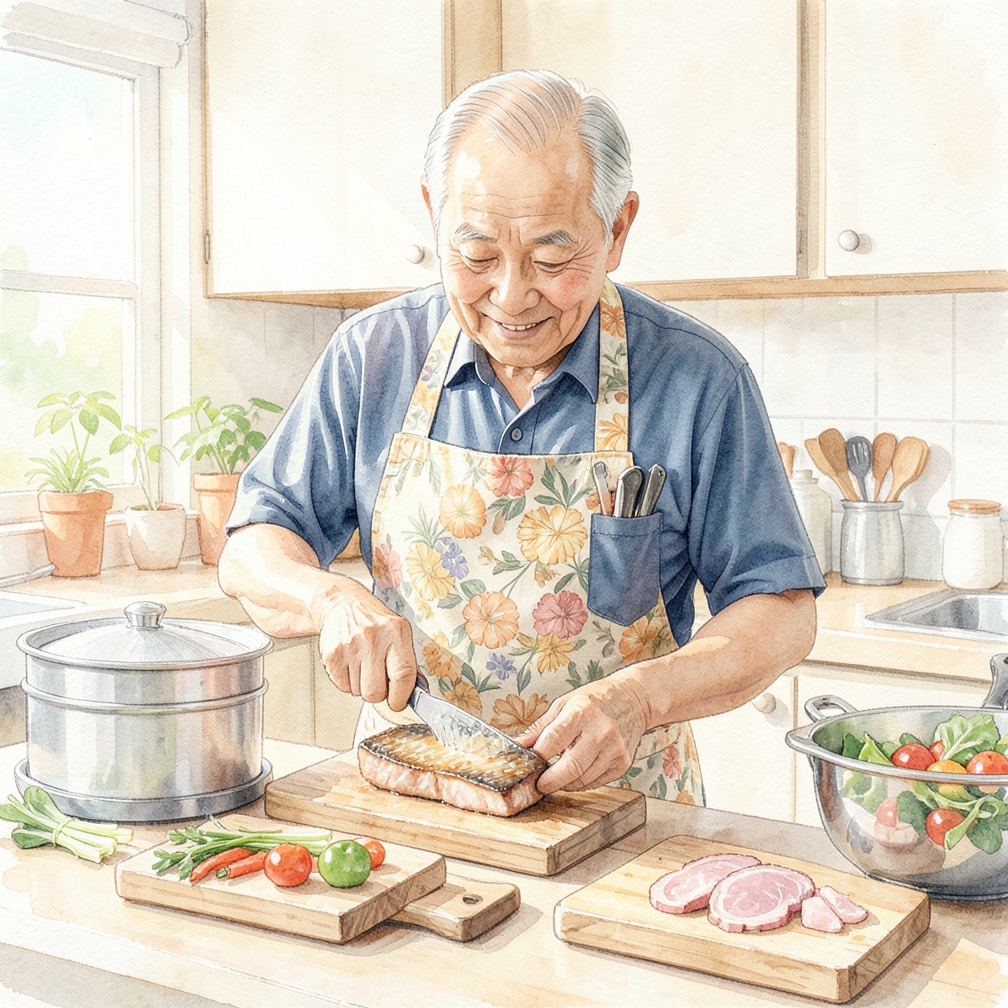 准备金枪鱼牛排