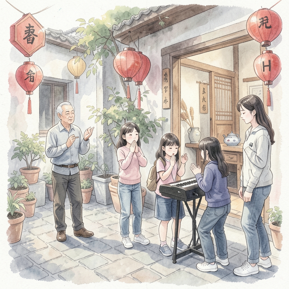 练习接近中央C的音高