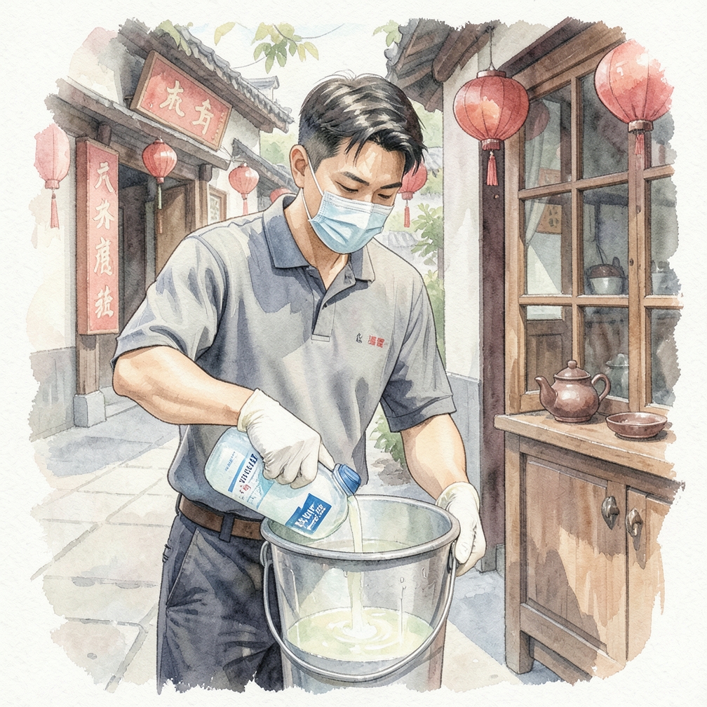 准备清洁溶液