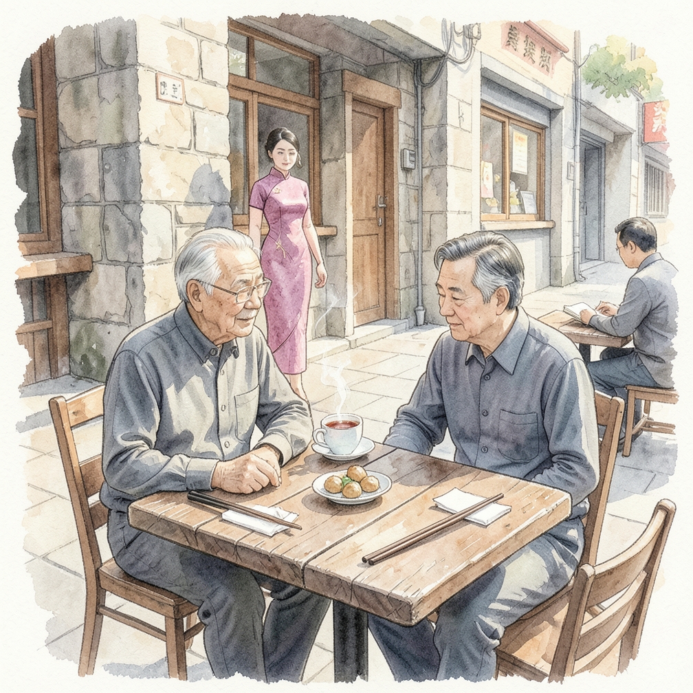 将餐具放在餐桌的末端