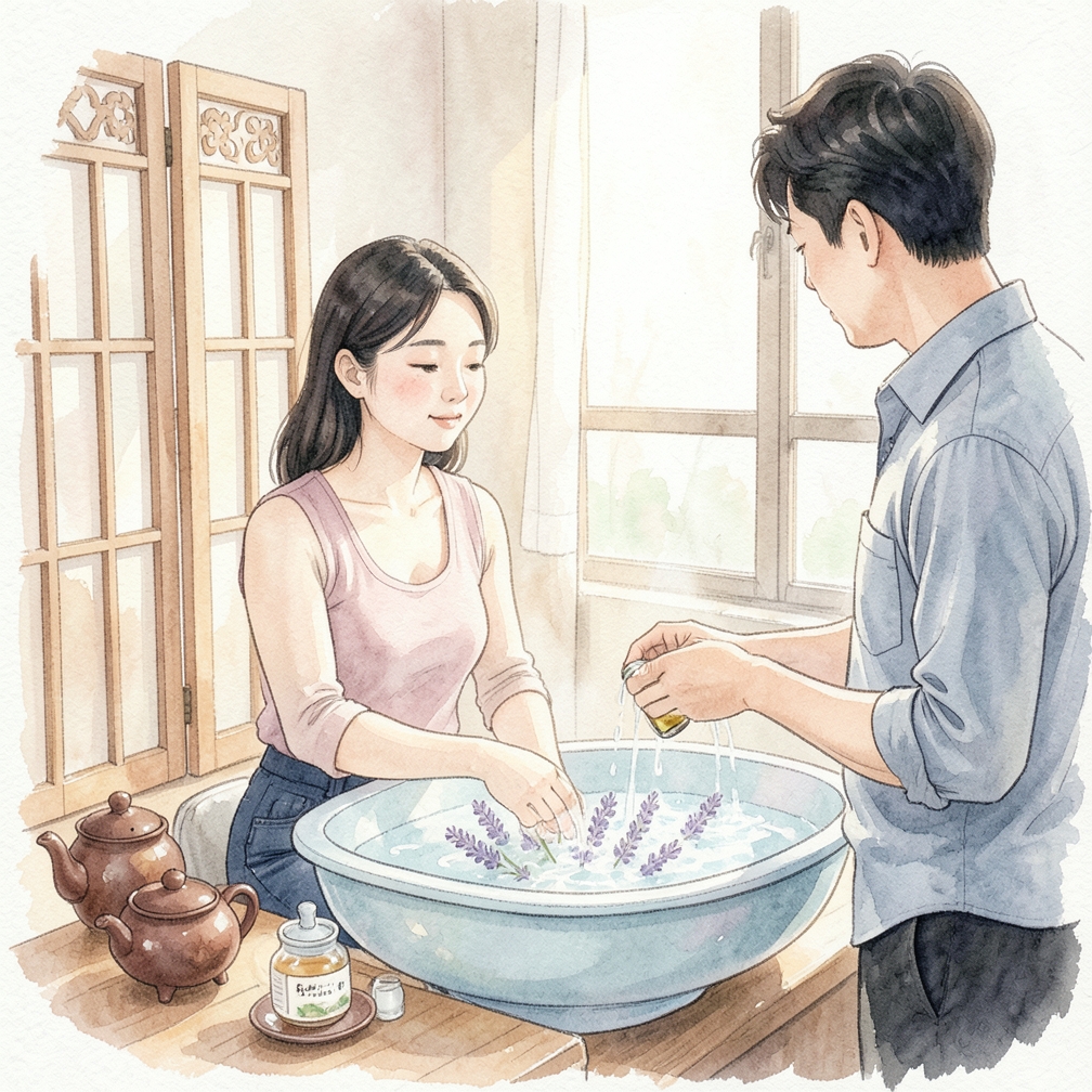 泡热水澡或淋浴