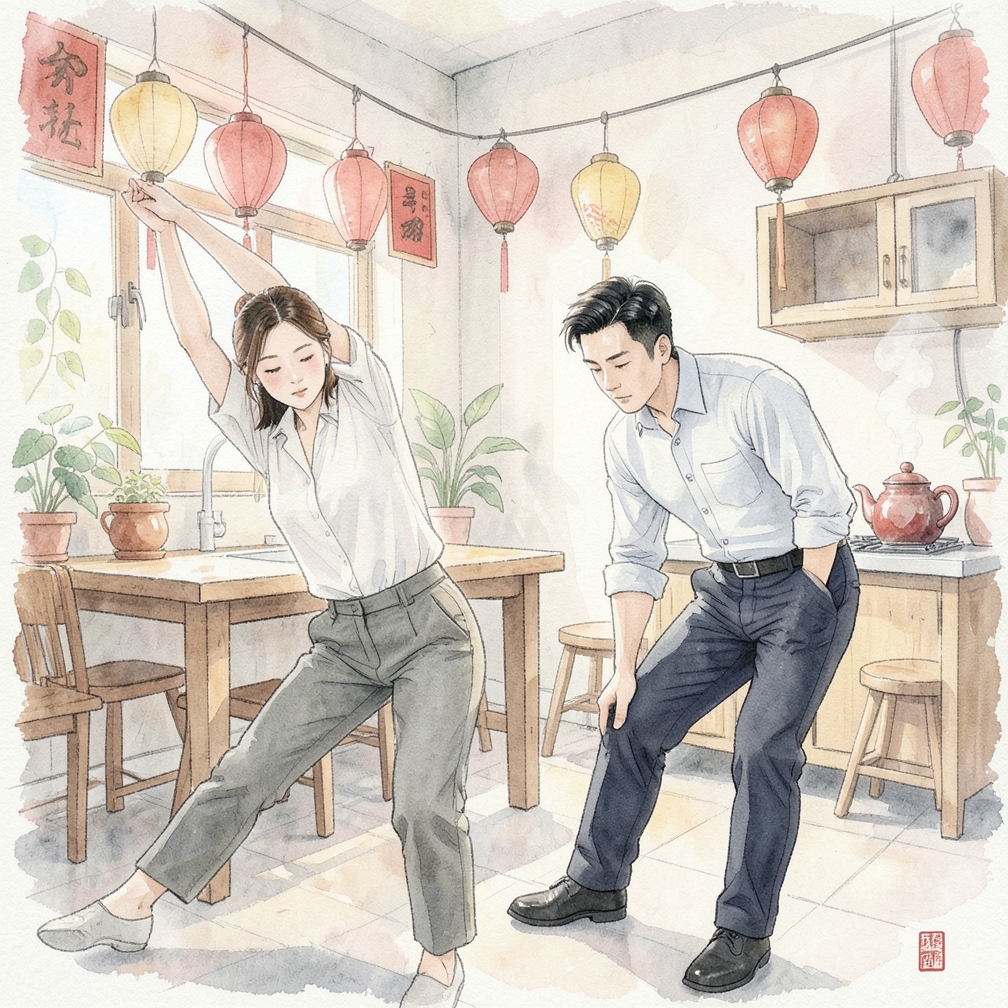 进行轻柔的拉伸