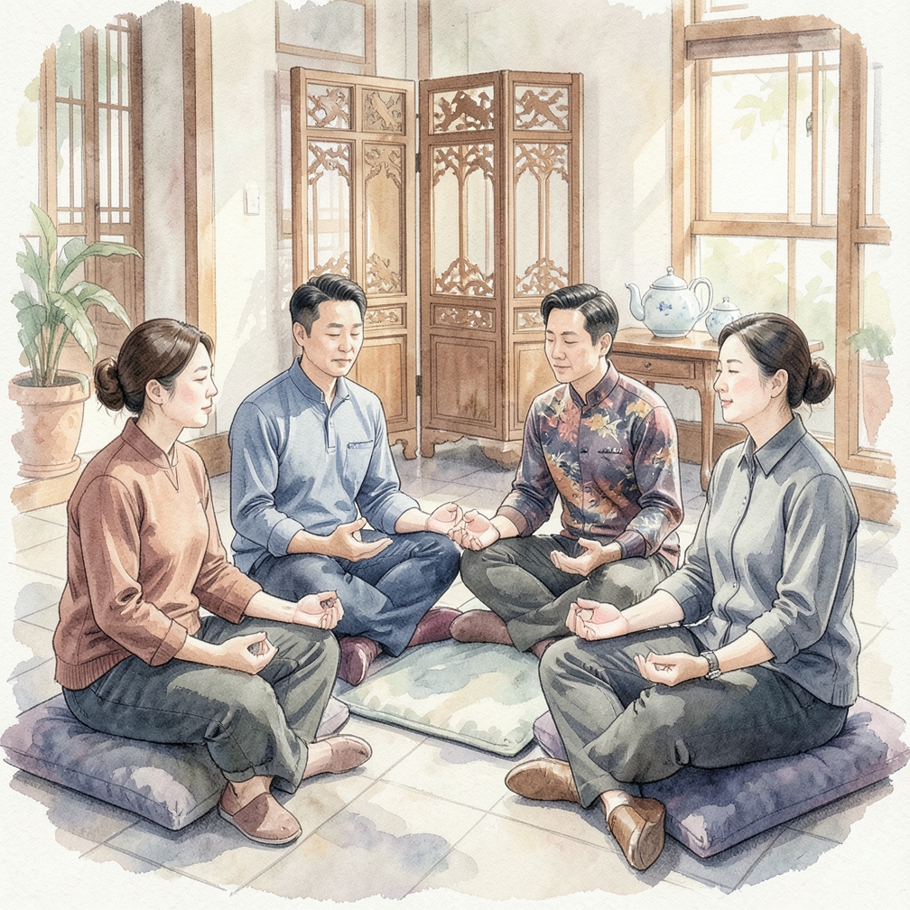结合冥想与深呼吸