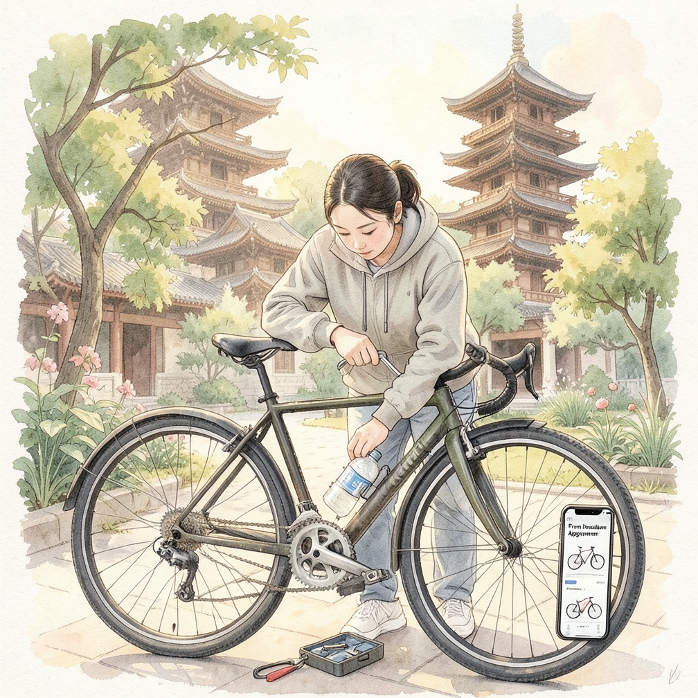 如何逐步调整自行车前变速器