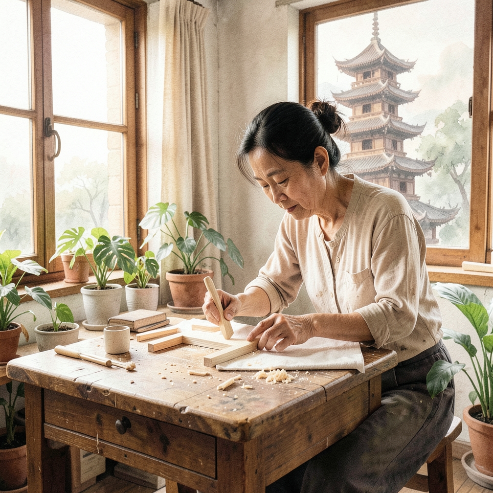 在防塵布或工作檯上進行處理