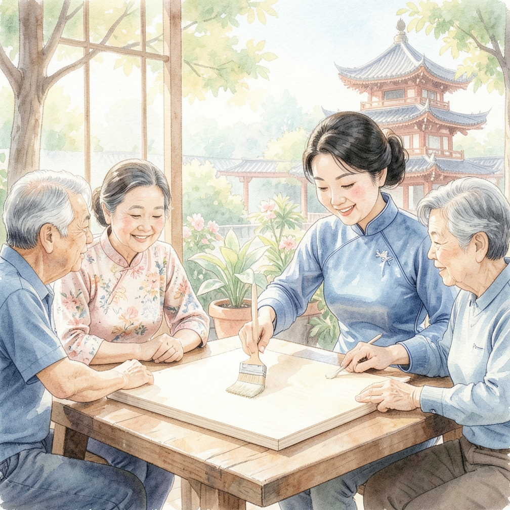 使用木屑填充劑塗抹輕木表面
