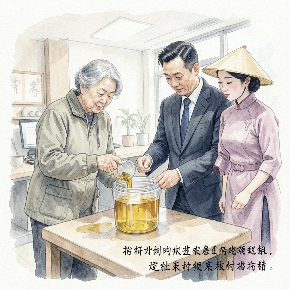 保存混合好的油以备后续使用