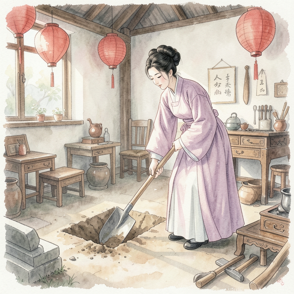 挖掘坟墓至所需深度