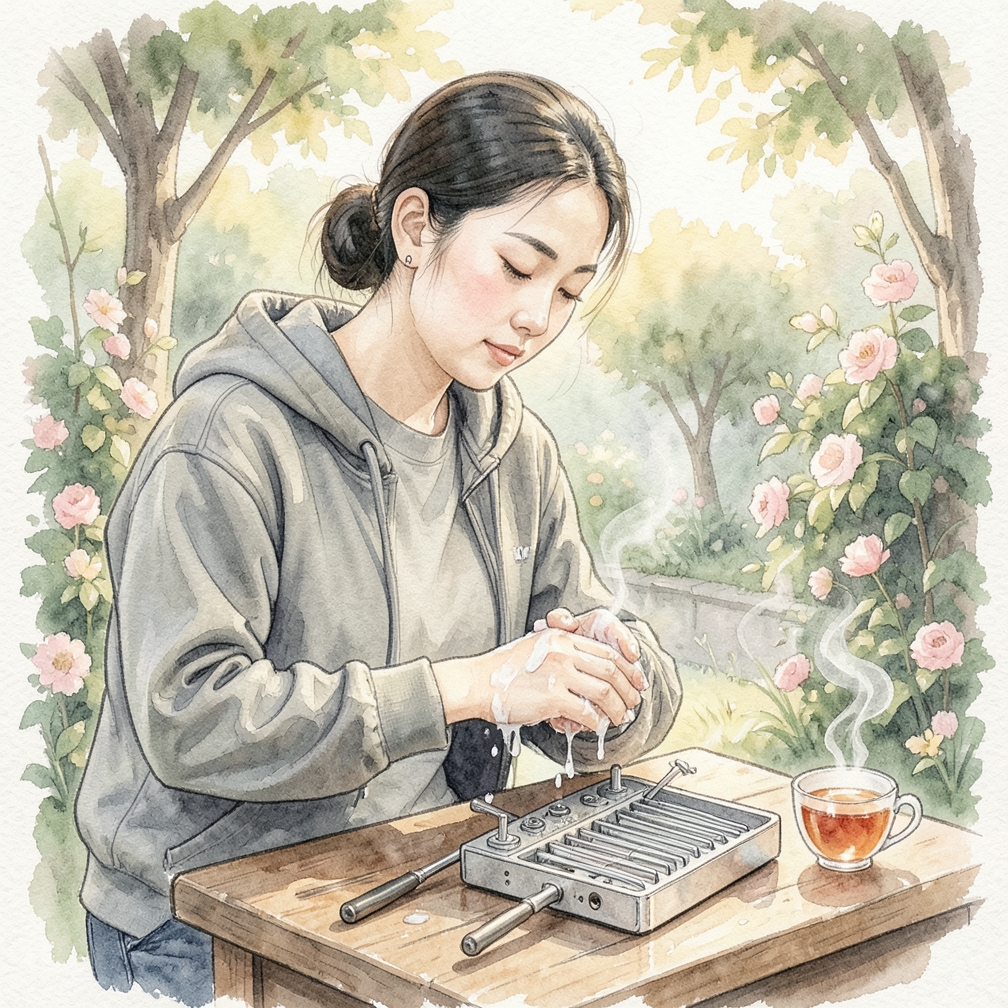 洗手後清潔耳洞部位