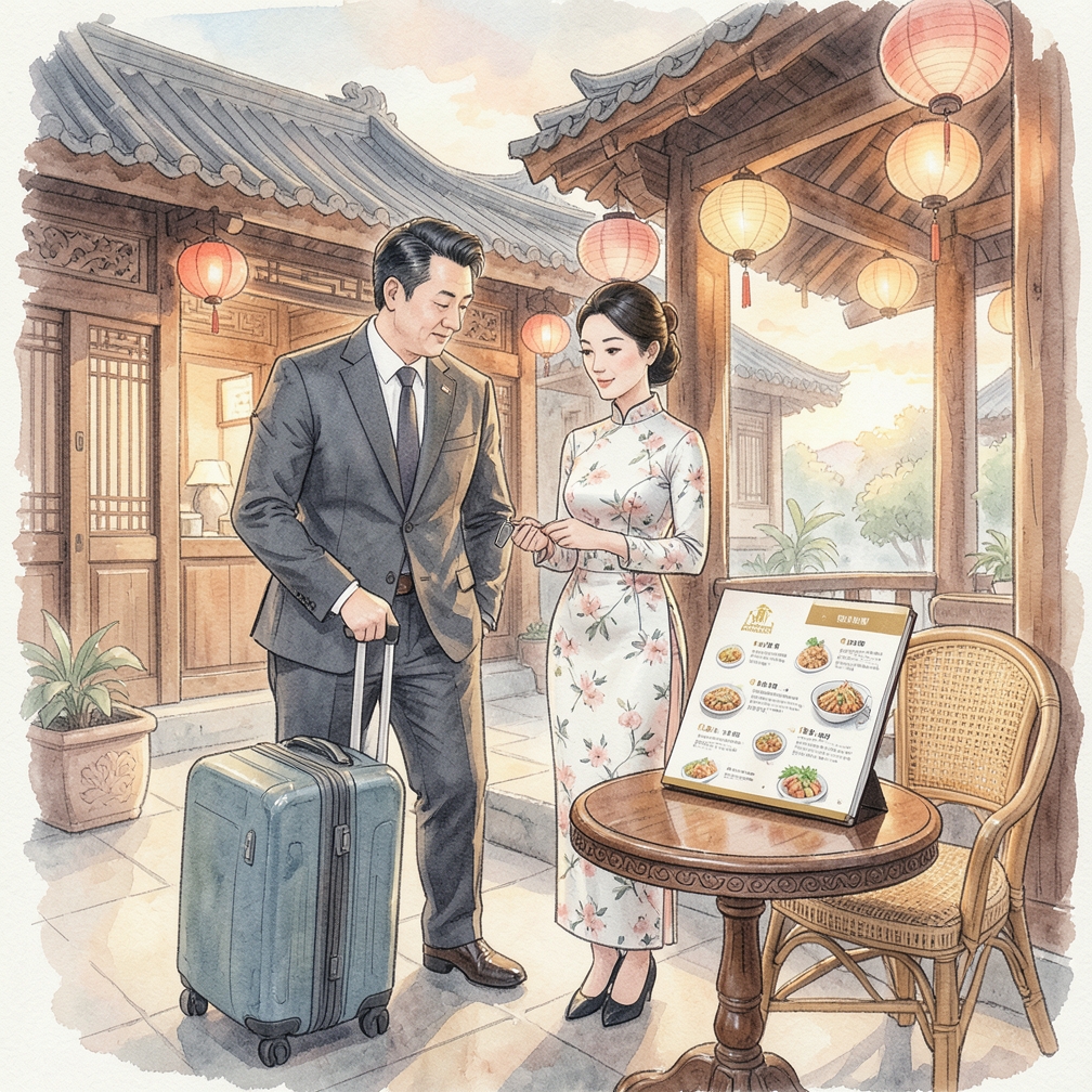 查找客房服务菜单