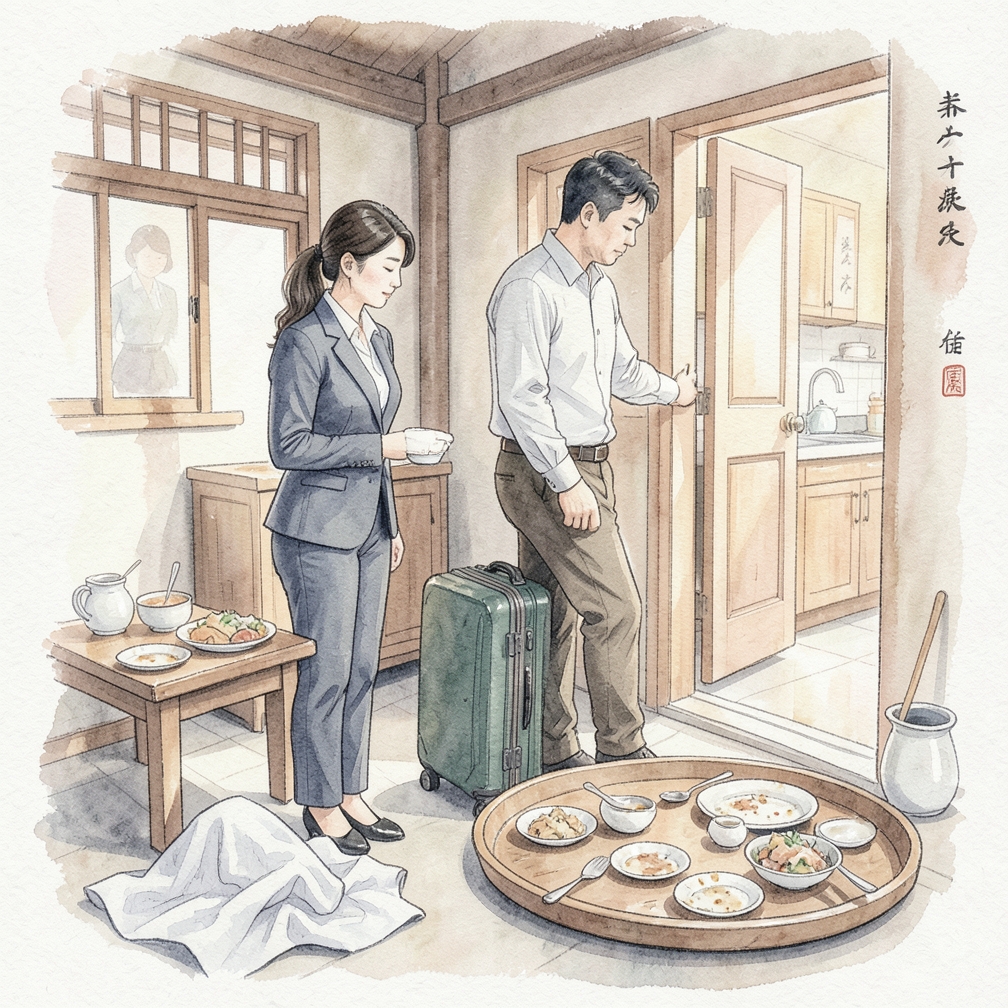 用餐结束后将餐盘放在门口