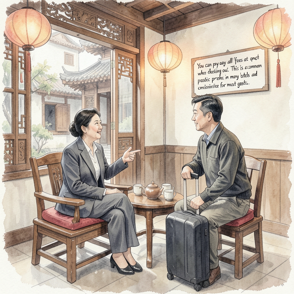 将客房服务费用计入房间账单