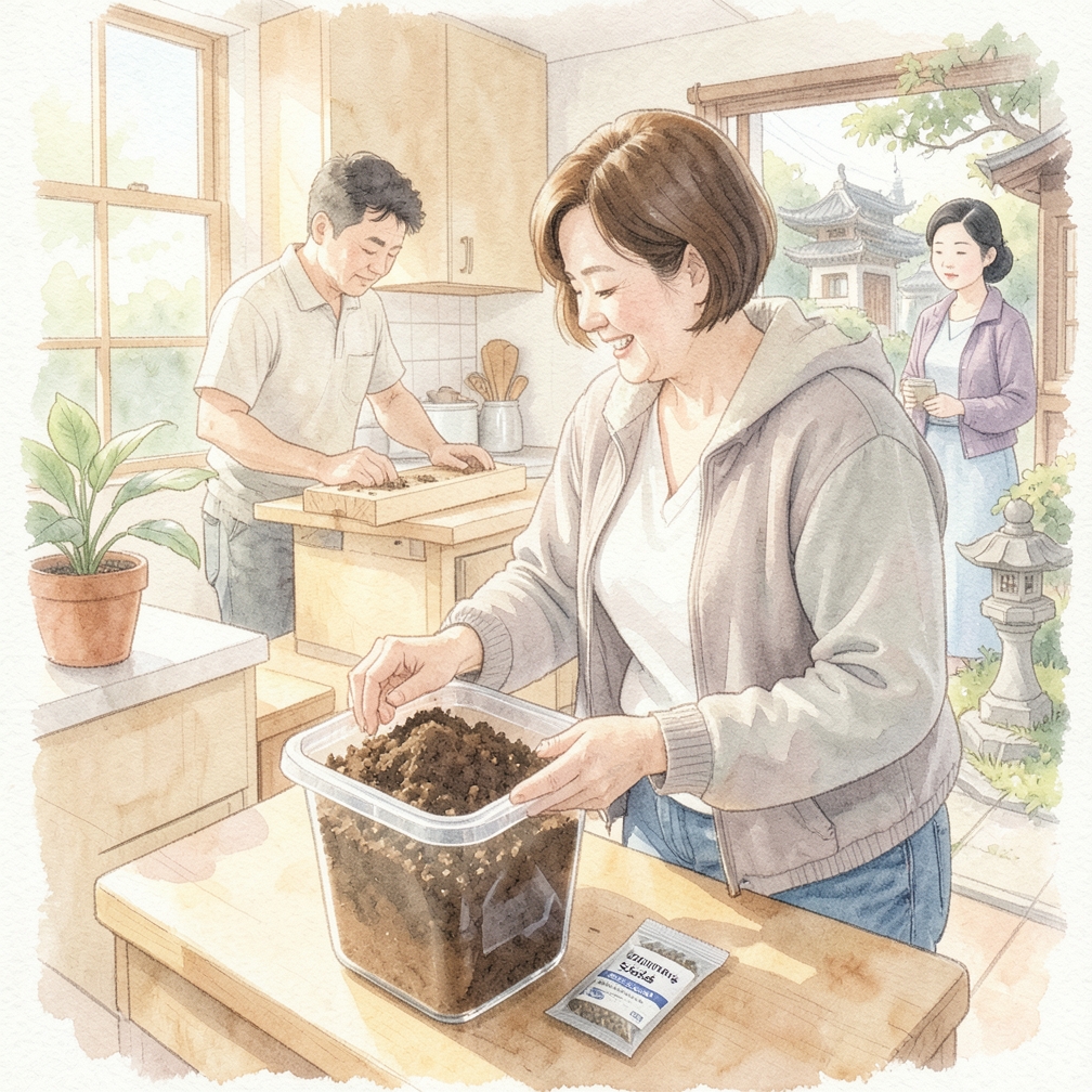 將櫻桃種子種植在約1/4英寸深的土壤中