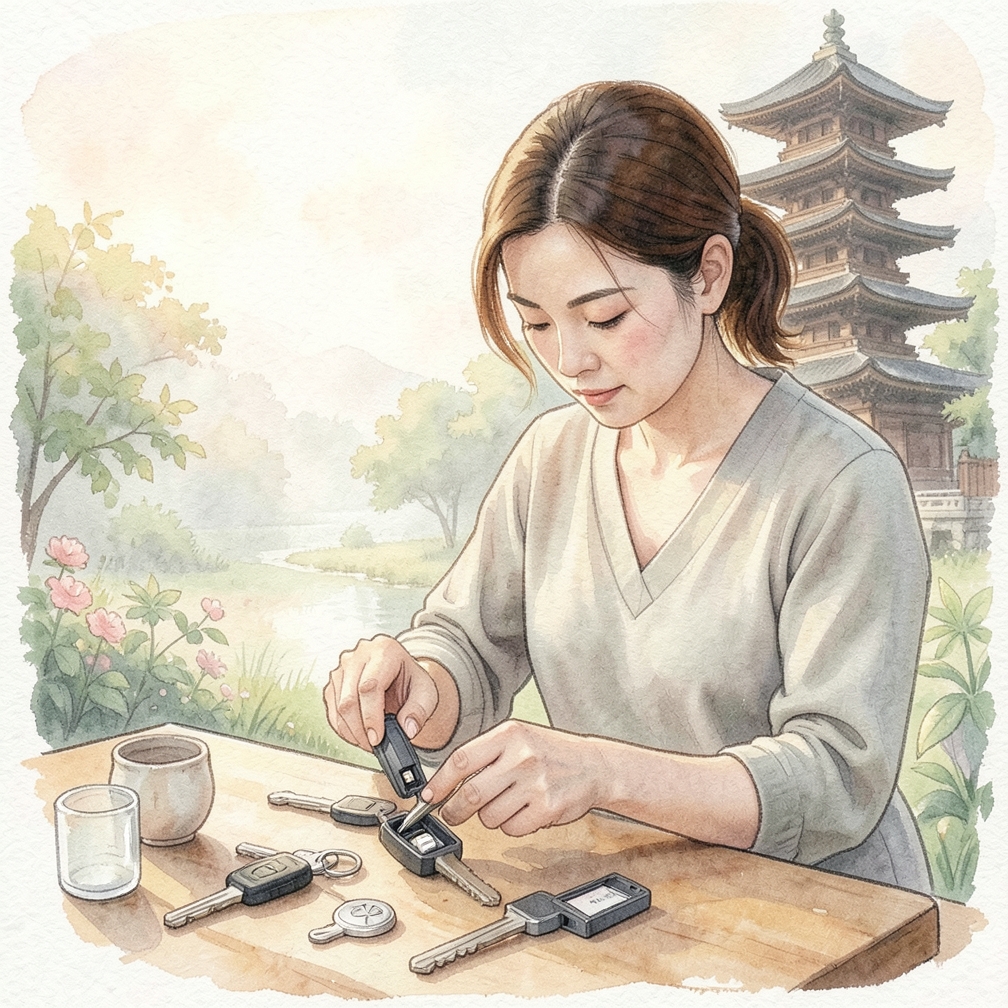 步骤 1: 定位钥匙电池舱