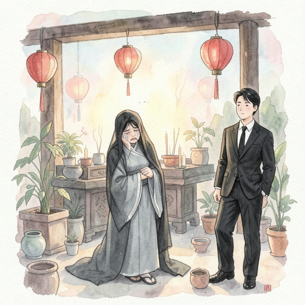 分析喪禮的氛圍情緒
