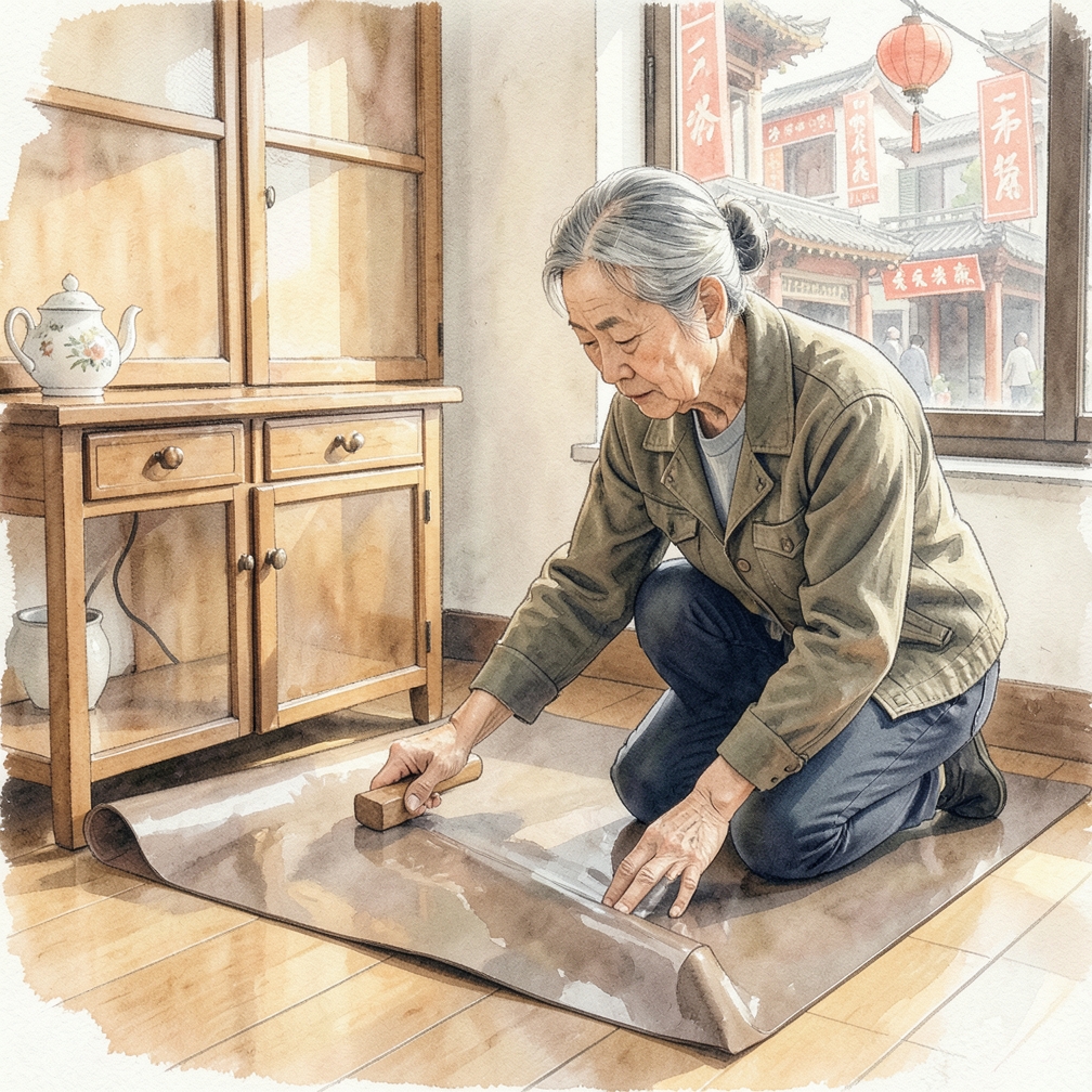 铺设乙烯基地板