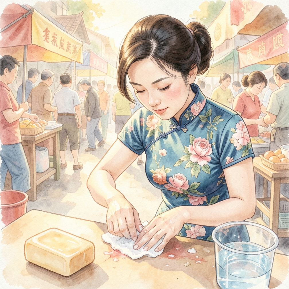 使用无菌生理盐水清洁