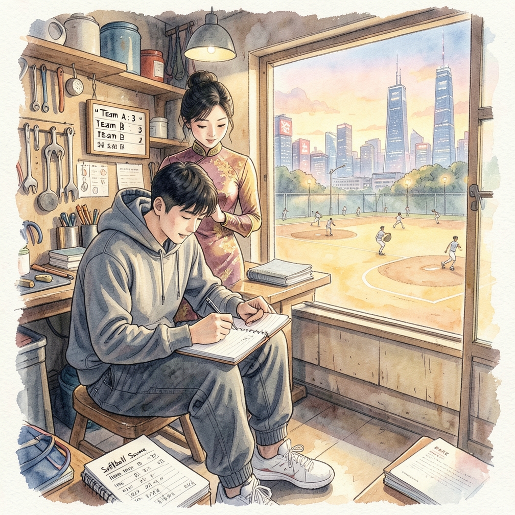 如何逐步记录软式棒球比赛的得分