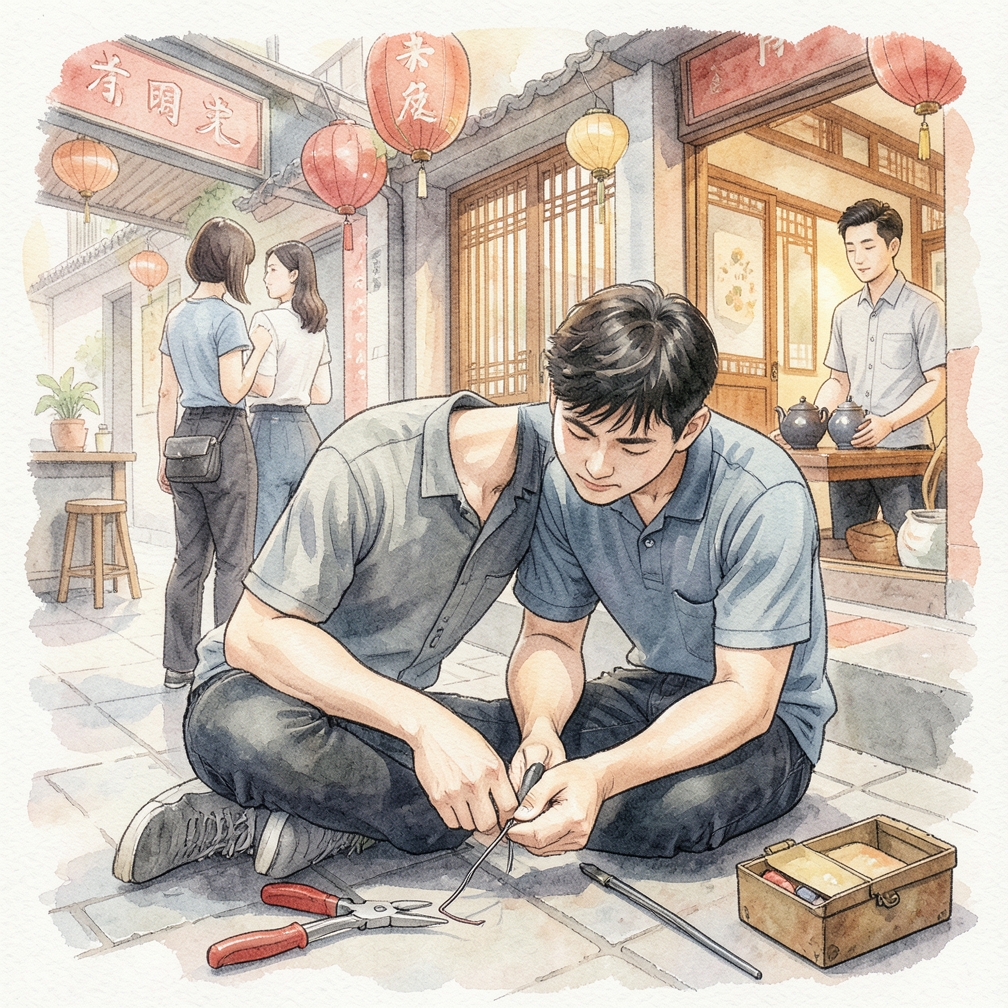 如何一步一步处理弯曲电线