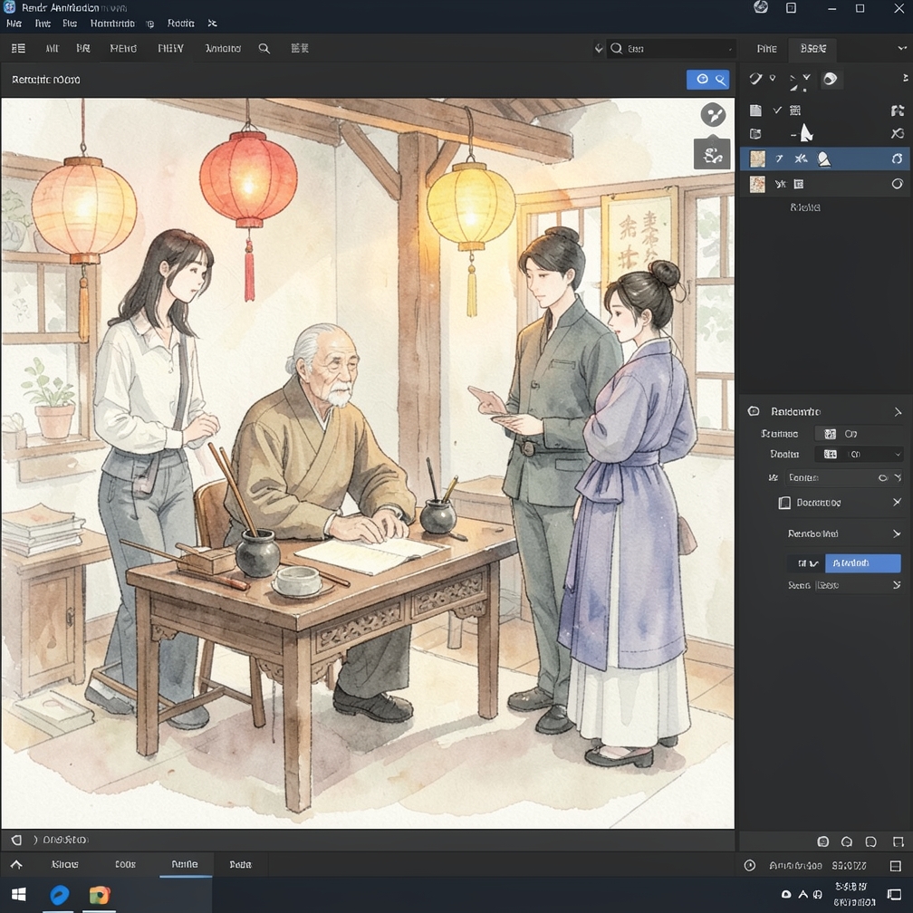 點擊渲染動畫