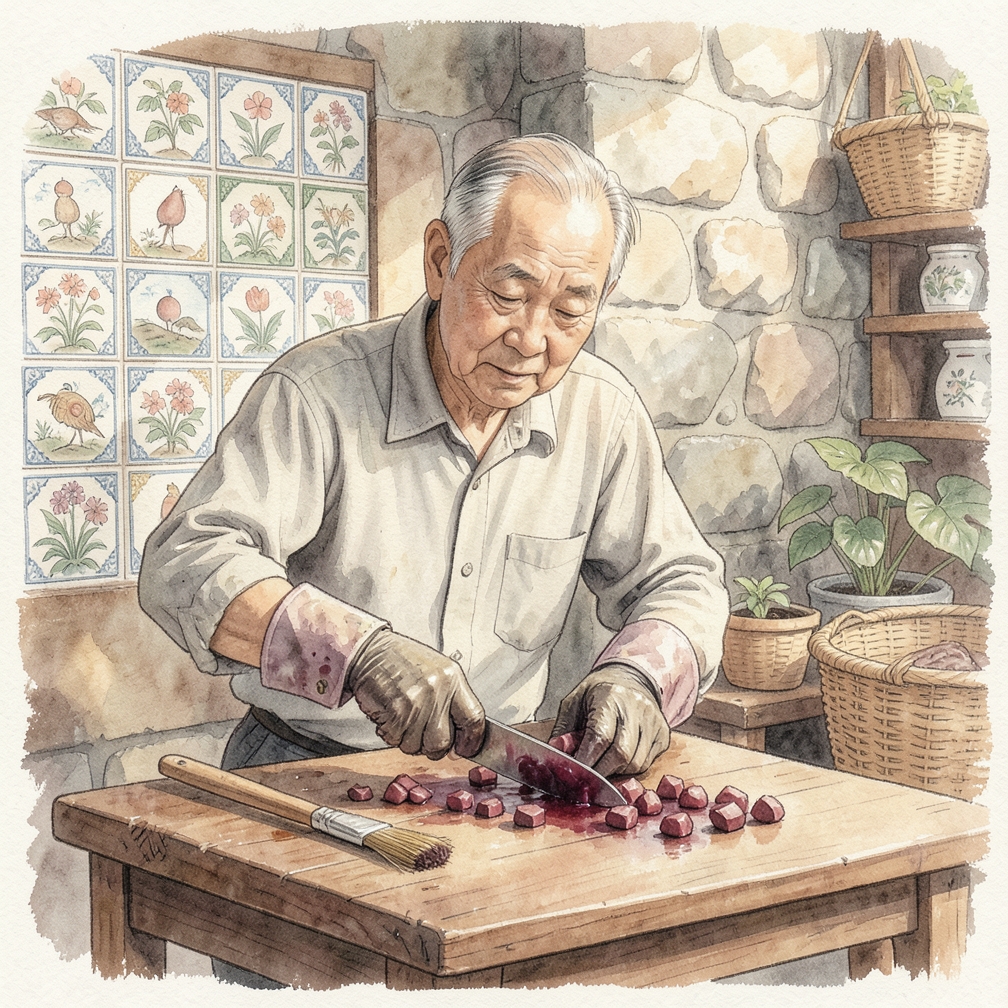 剝3到4個甜菜根