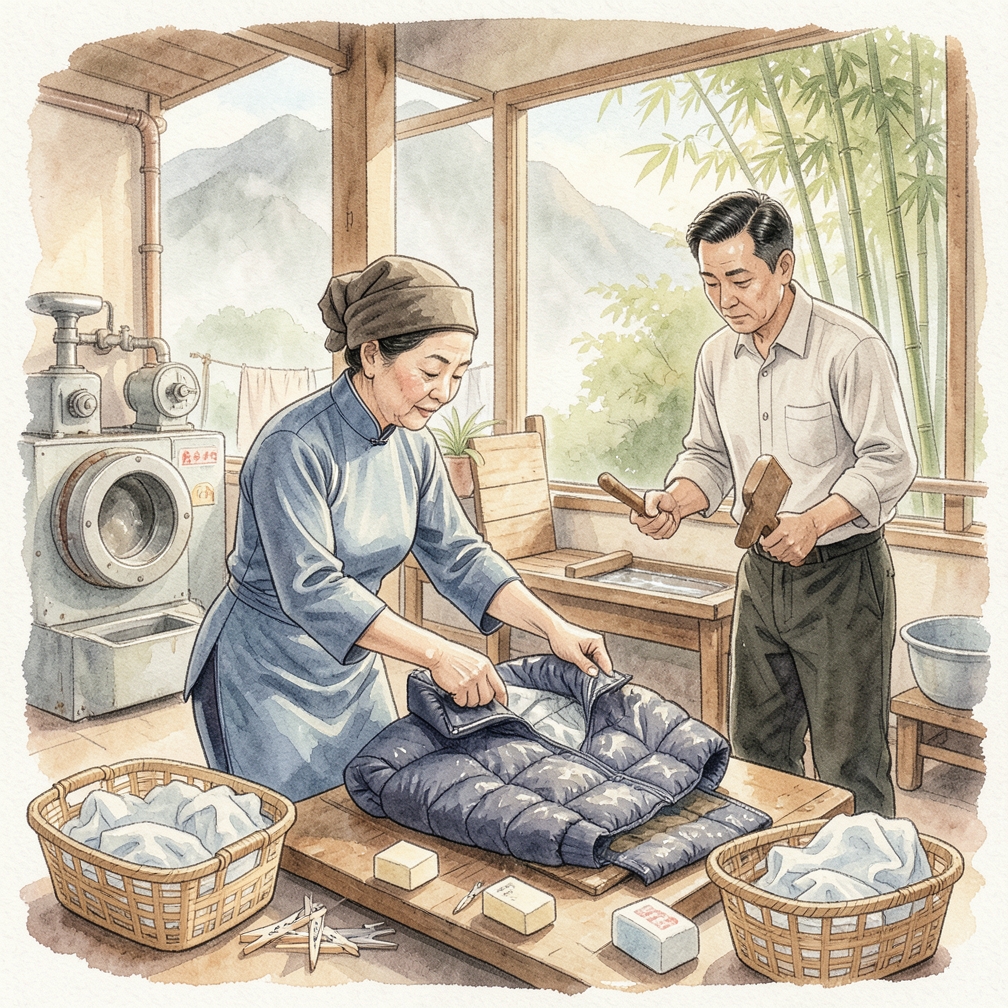 如何正確清洗羽絨外套的步驟