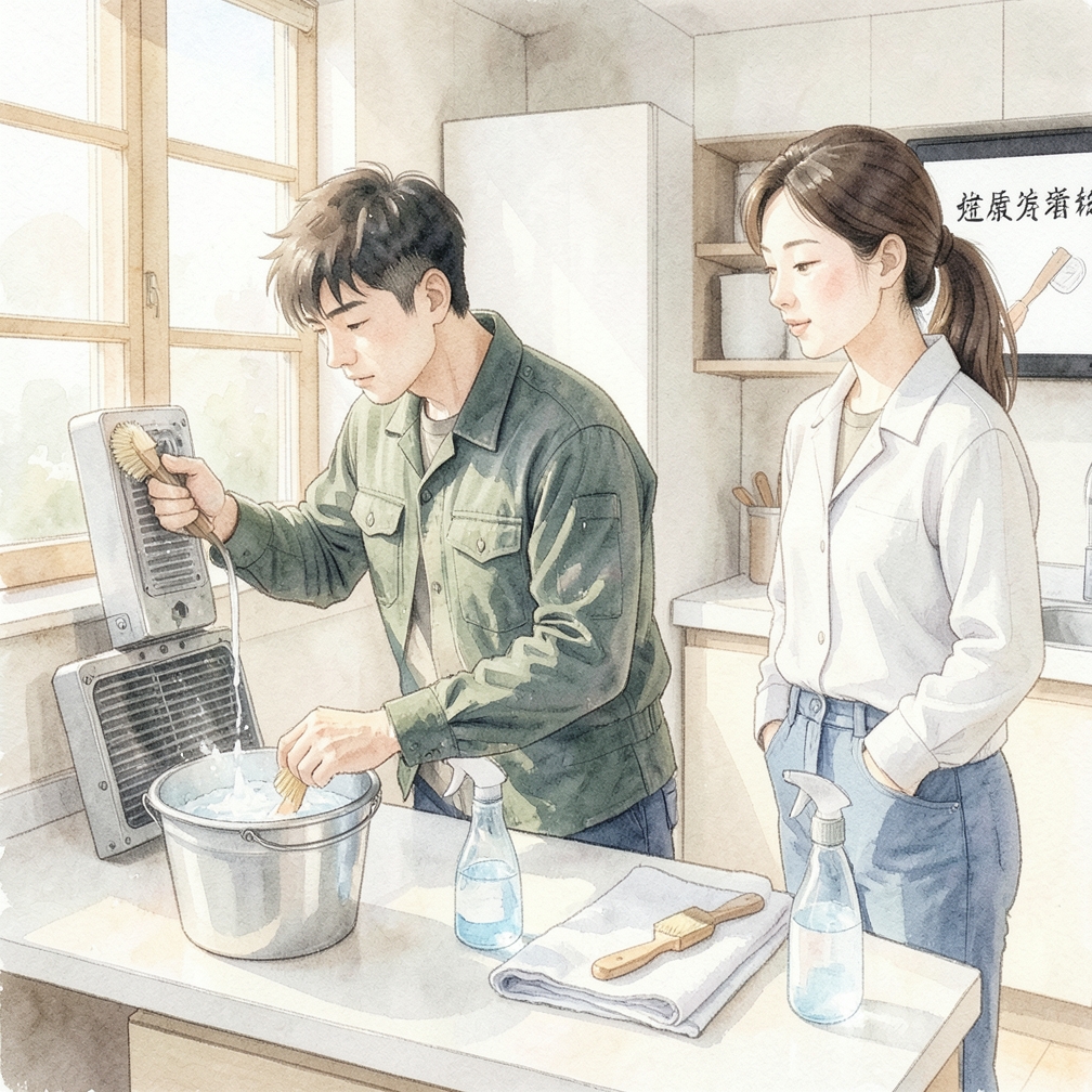如何逐步冲洗加热器芯