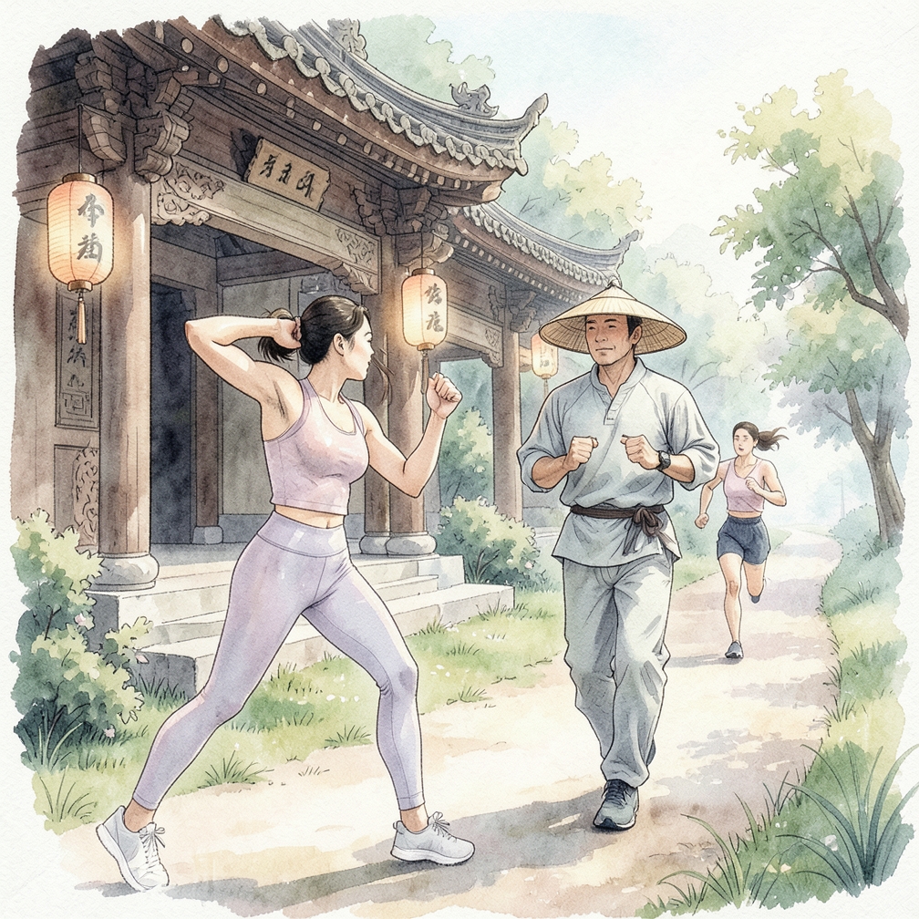 跑步前进行动态热身以防止受伤
