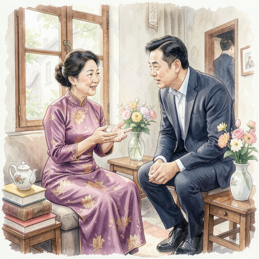 正視她並專注傾聽
