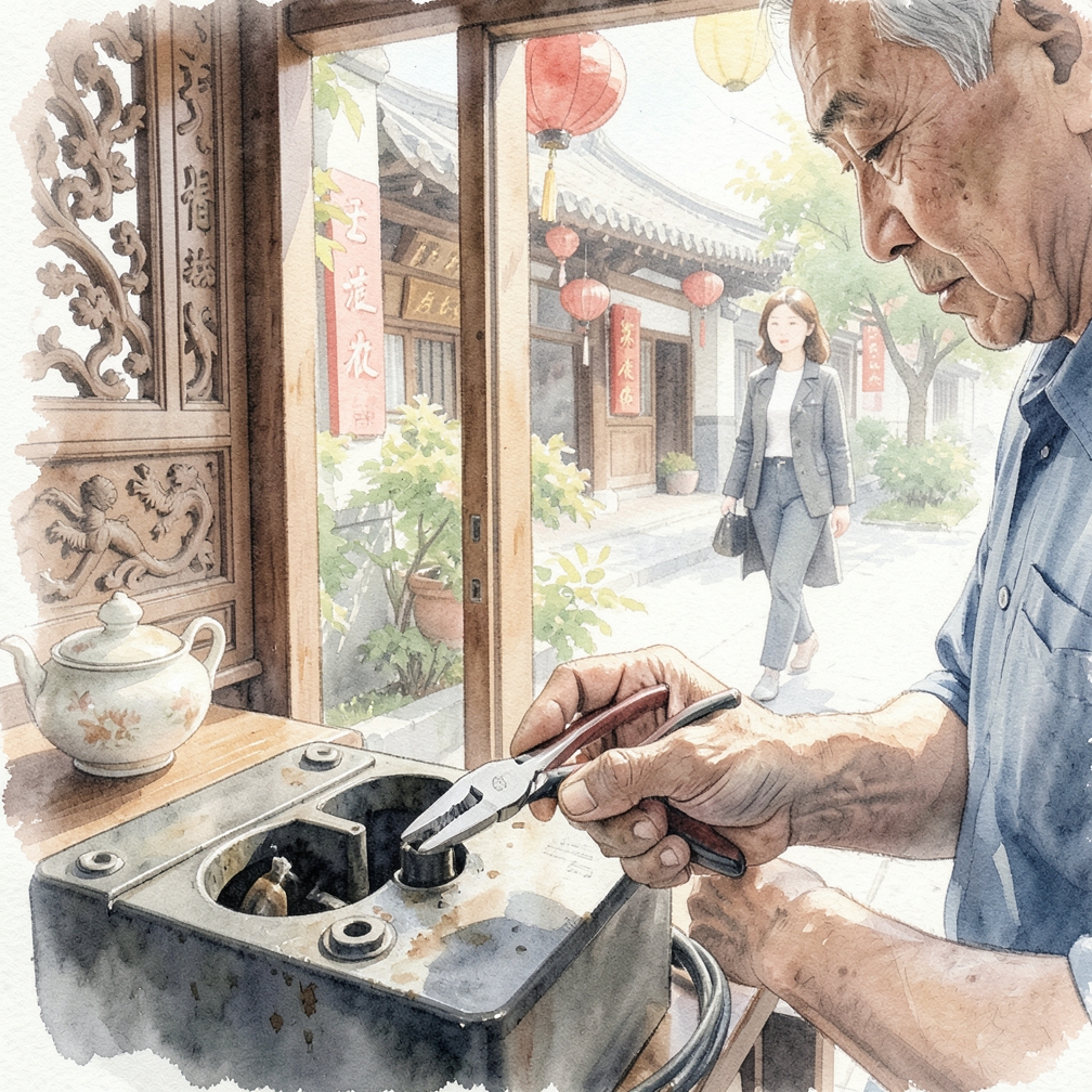 将测试灯的夹子或夹钳夹在接地的金属表面上。