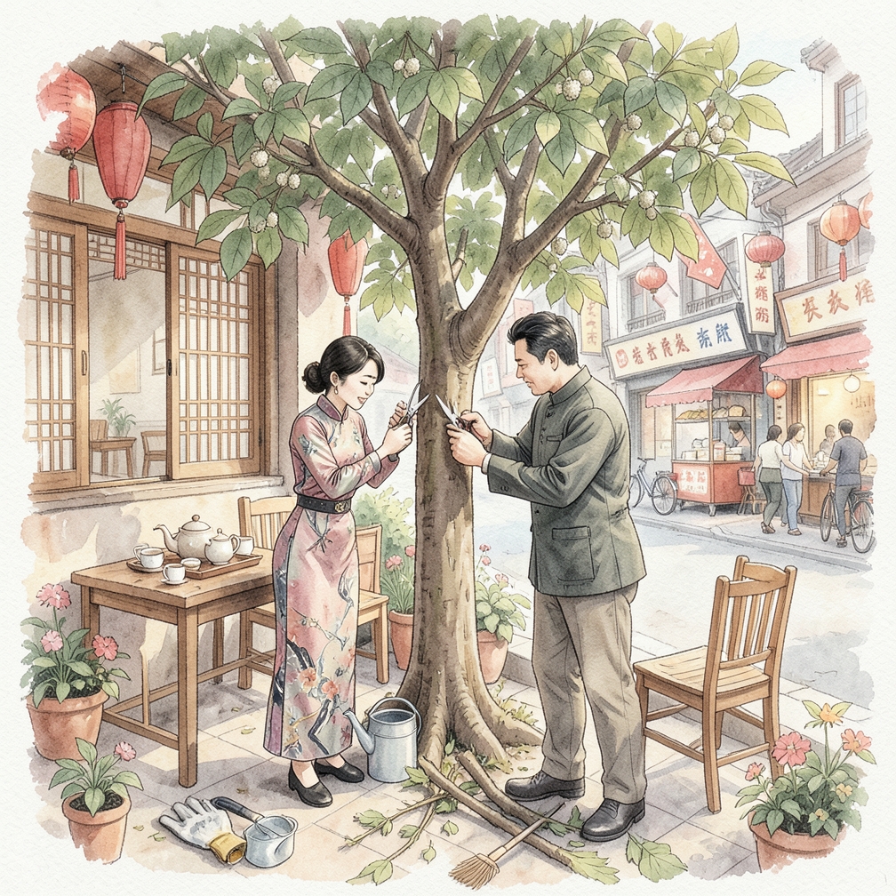 如何逐步修剪桑树