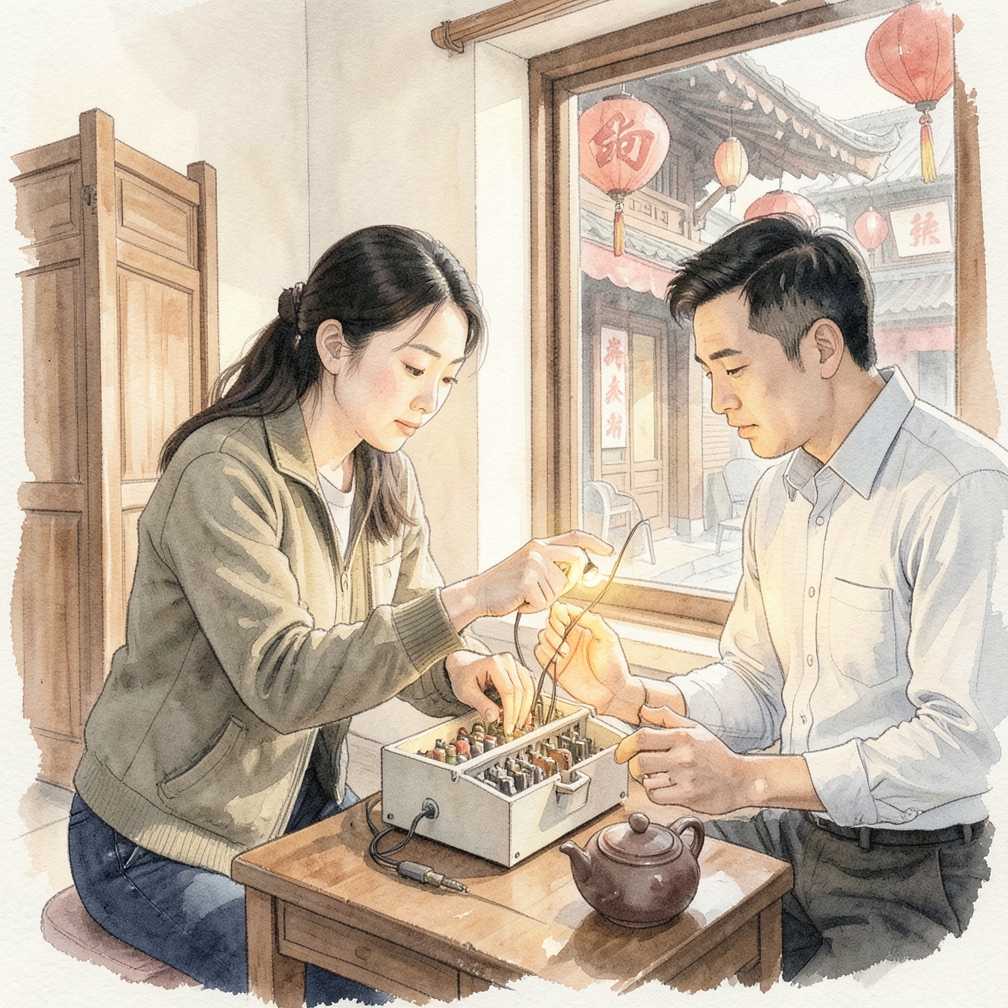 观察测试灯是否亮起以判断保险丝是否正常工作。