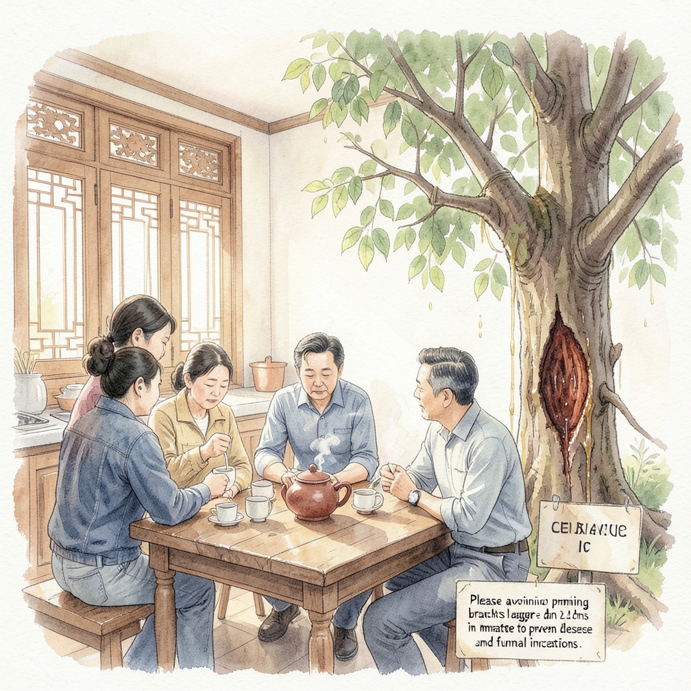 避免修剪直径超过2英寸（5.1厘米）的枝条
