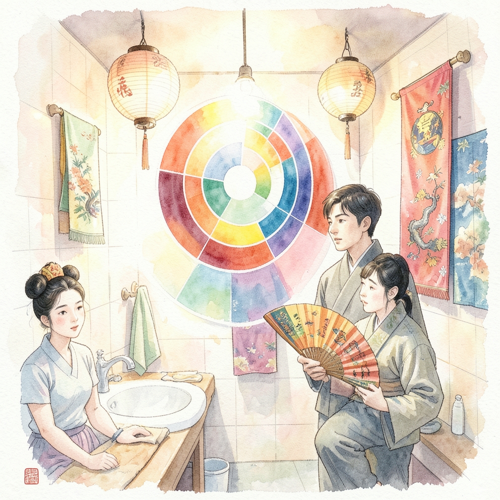 牛顿圆盘的色彩混合原理