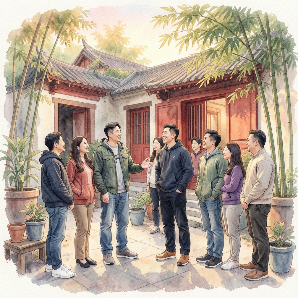 用「嗨」或「嘿」向熟悉的人問好