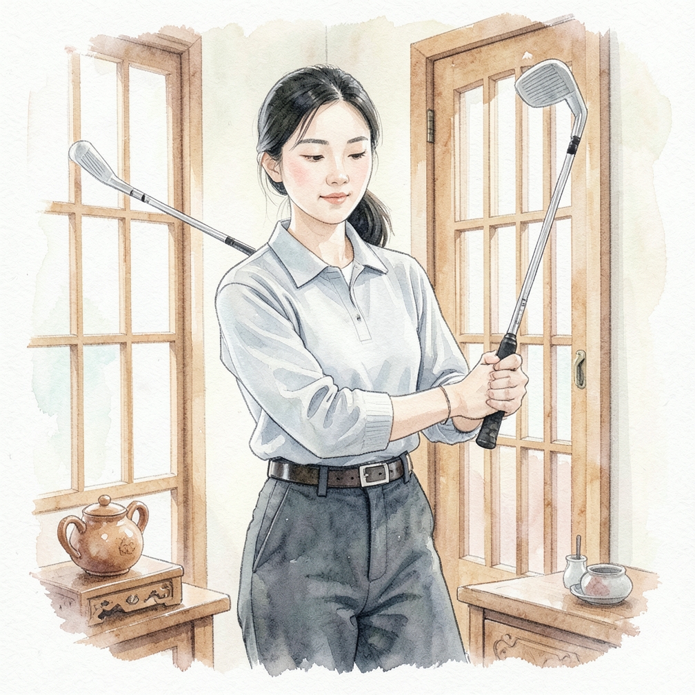 保持輕柔的握杆