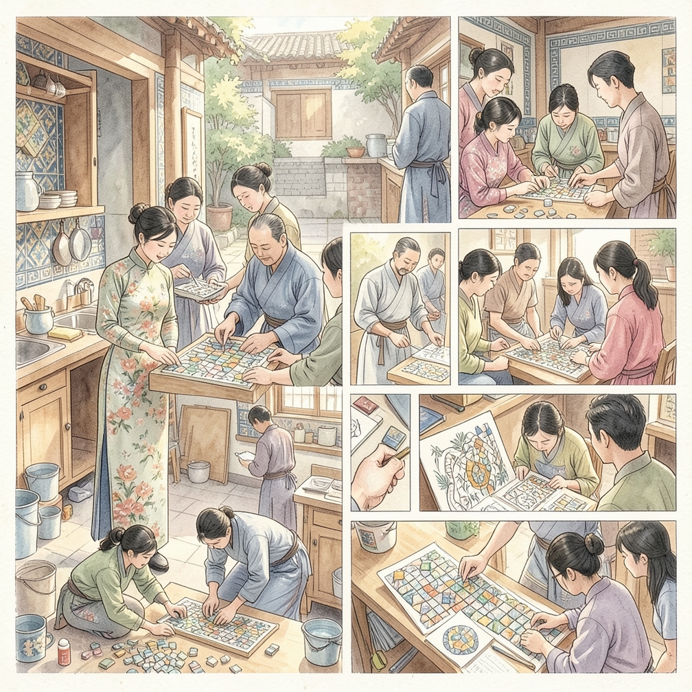 如何一步步制作马赛克艺术