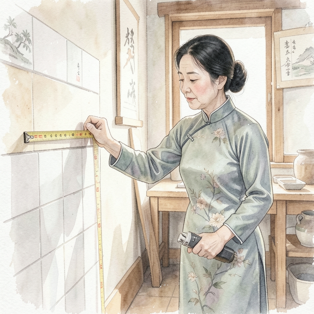 切割并安装边缘瓷砖